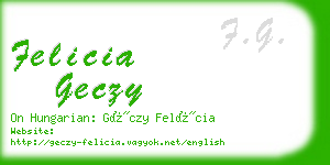 felicia geczy business card